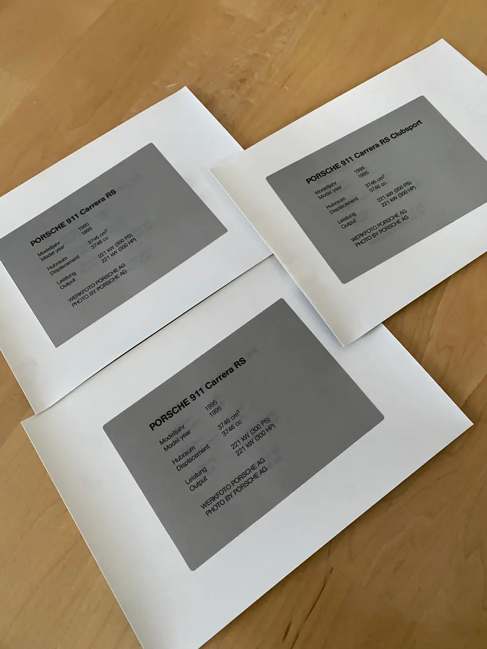 Complete Original Porsche 993 Carrera RS Owners Manual & Press