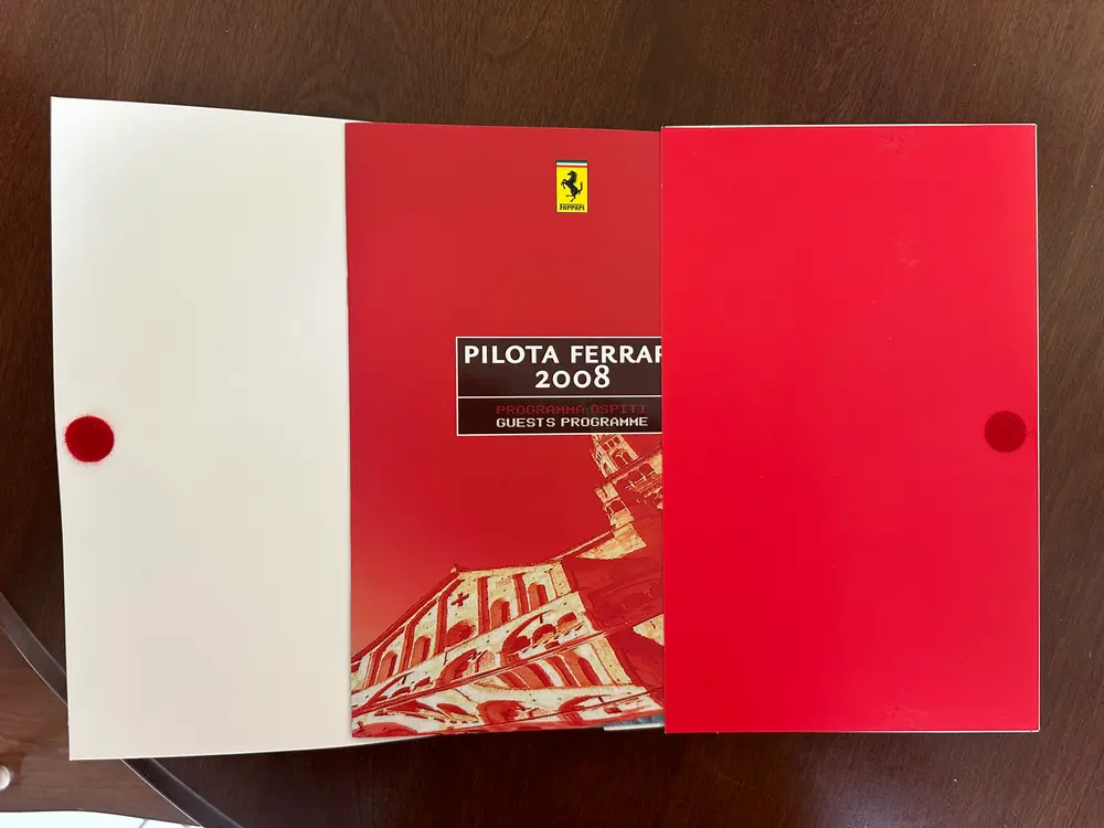 No Reserve Ferrari VIP Passports, brochures, and classic color samples