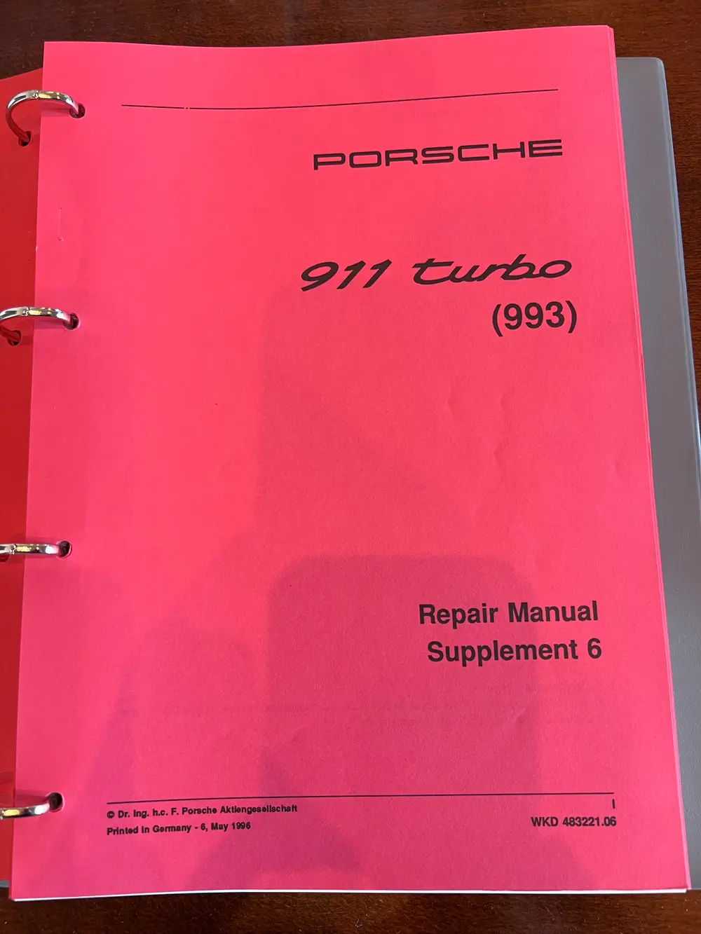 Porsche Factory 993 and Turbo Workshop Repair Manuals — Sold