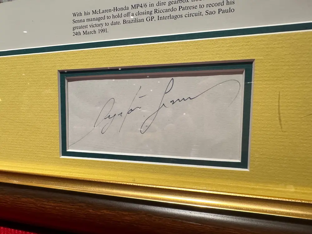 No Reserve Ayrton Senna Signed 