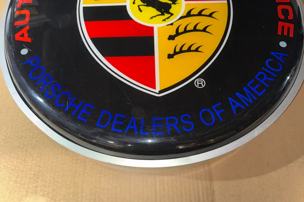 Vintage Double Sided Porsche Sign — Sold | PCARMARKET