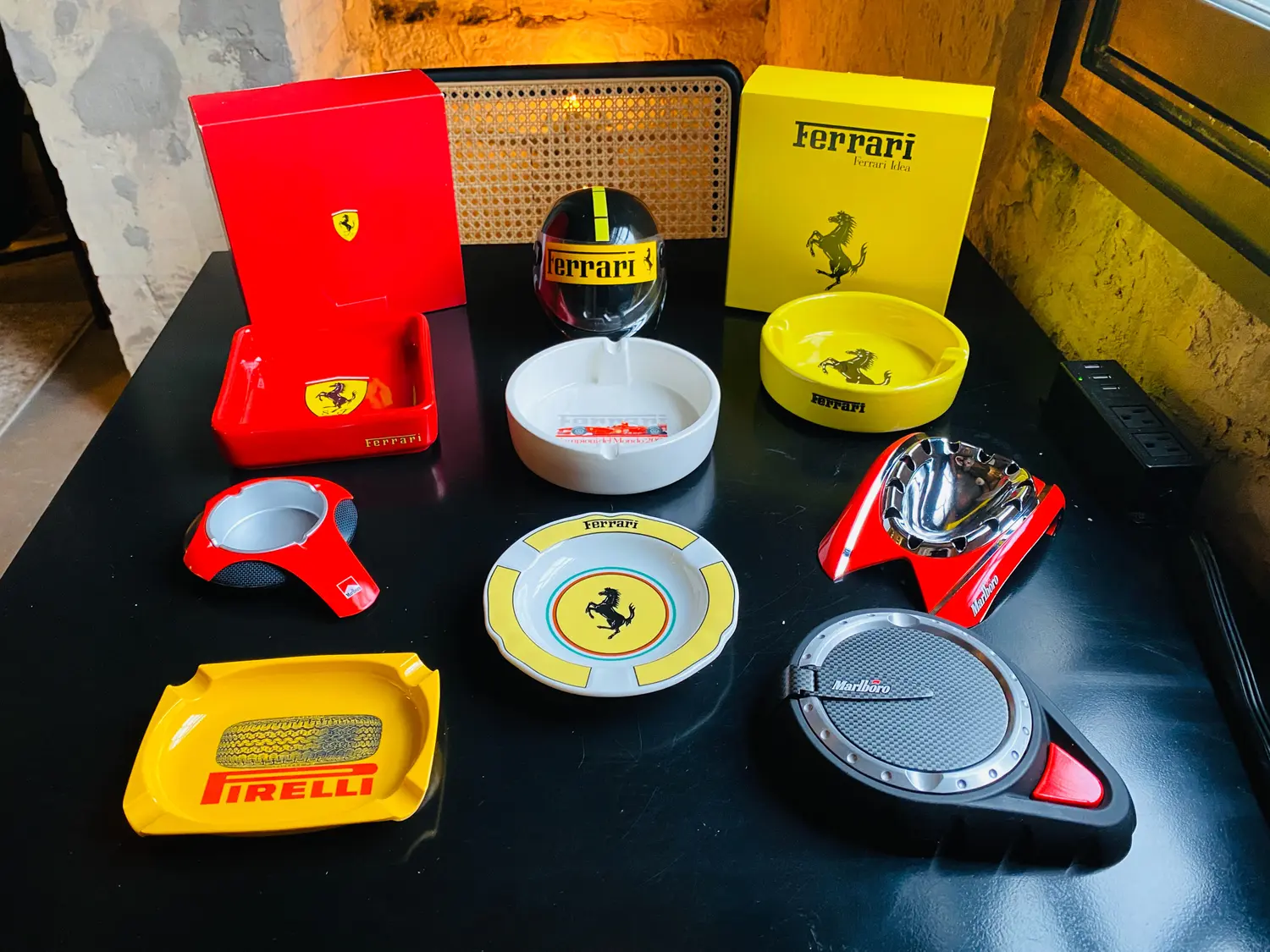 シボレー　灰皿‼️激レア Collection of 9 vintage Ferrari & Marlboro Ashtrays — Sold