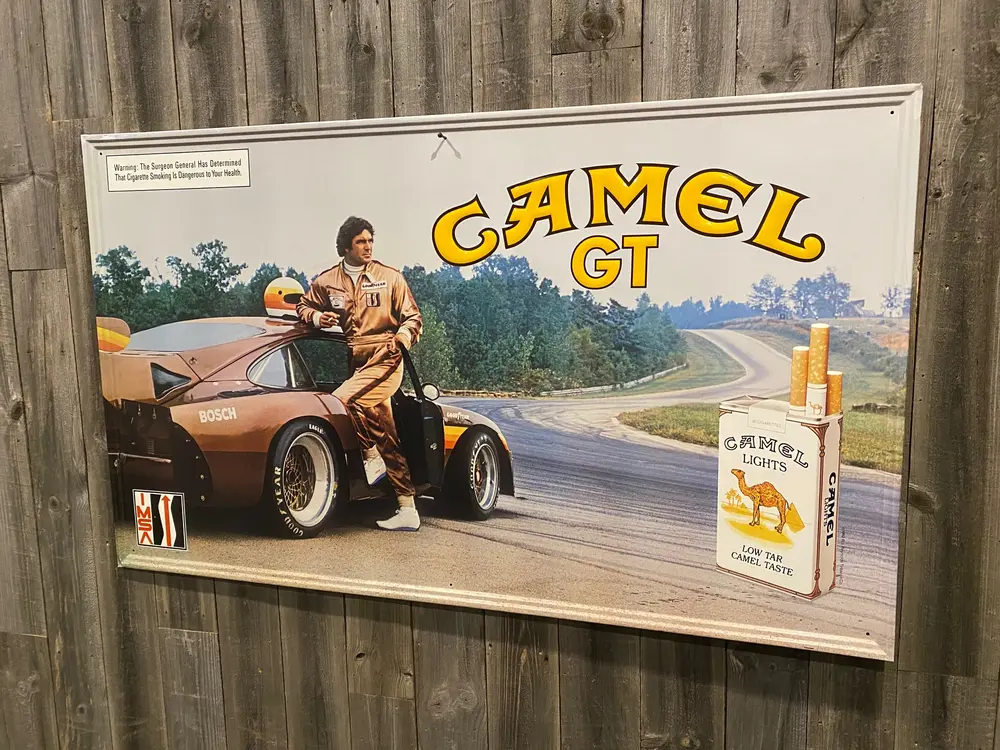 Rare IMSA Camel GT Porsche 935 Metal Sign (5' X 3') — Sold