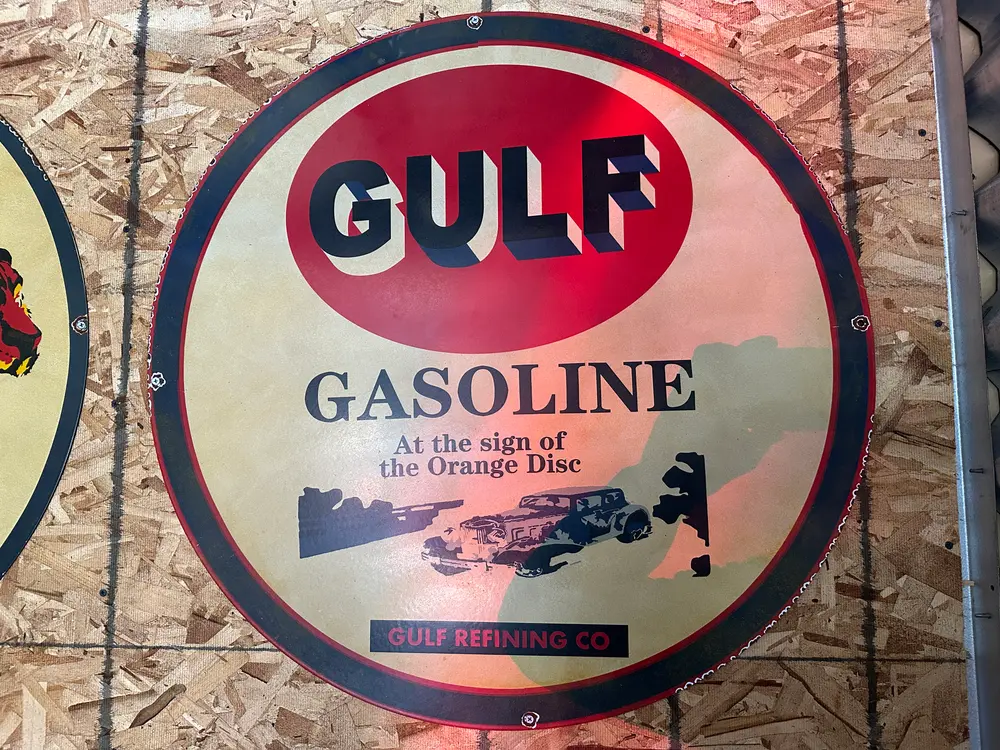 Vintage Gas Style Porcelain Sign Collection — Auction Ended