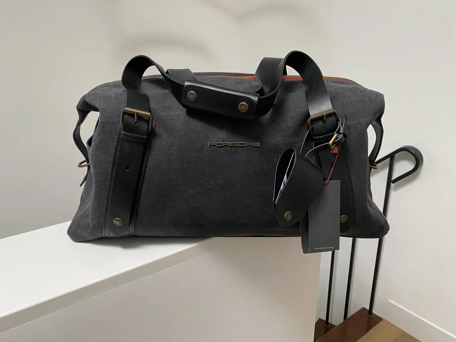 No Reserve Porsche Heritage Icons Denim Duffle Bag — Sold | PCARMARKET