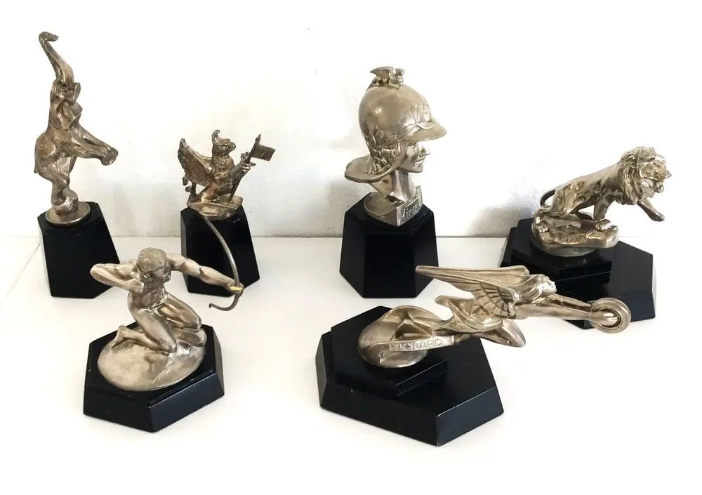 Hood Ornament Mascot Collection From Zimmerman Auto Museum — Sold