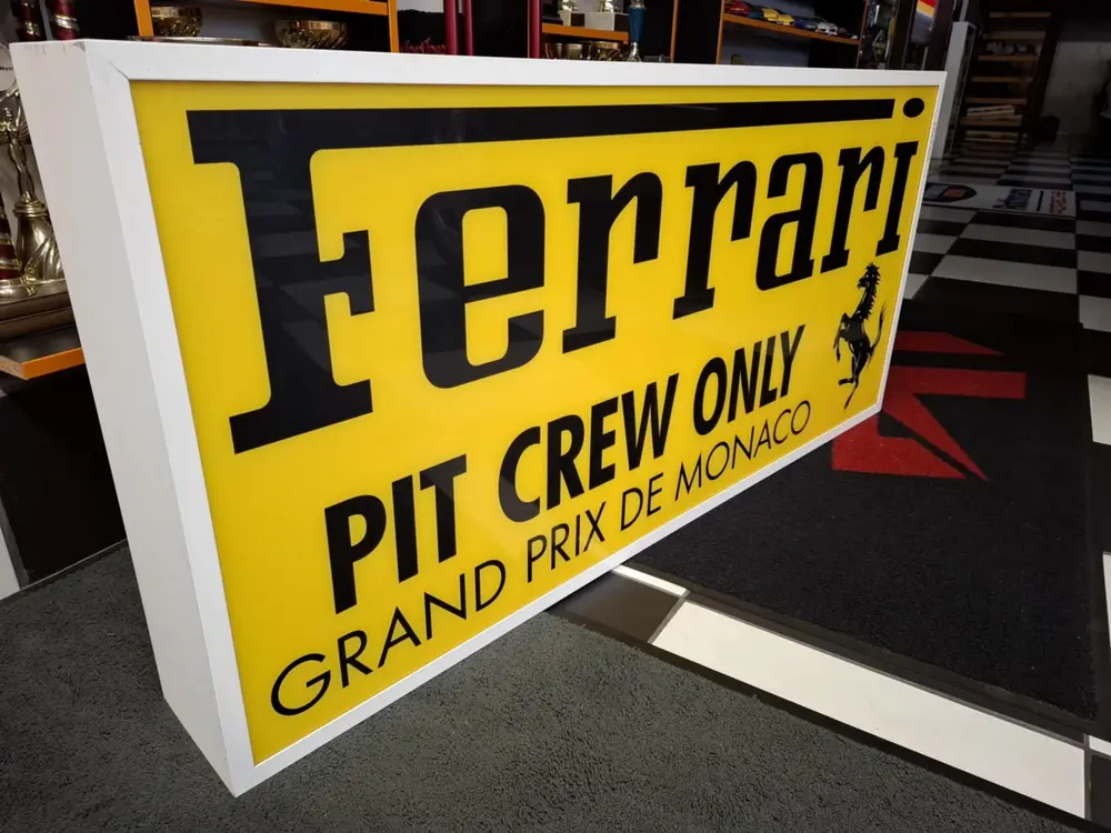 No Reserve Illuminated Ferrari Sign — Sold | PCARMARKET
