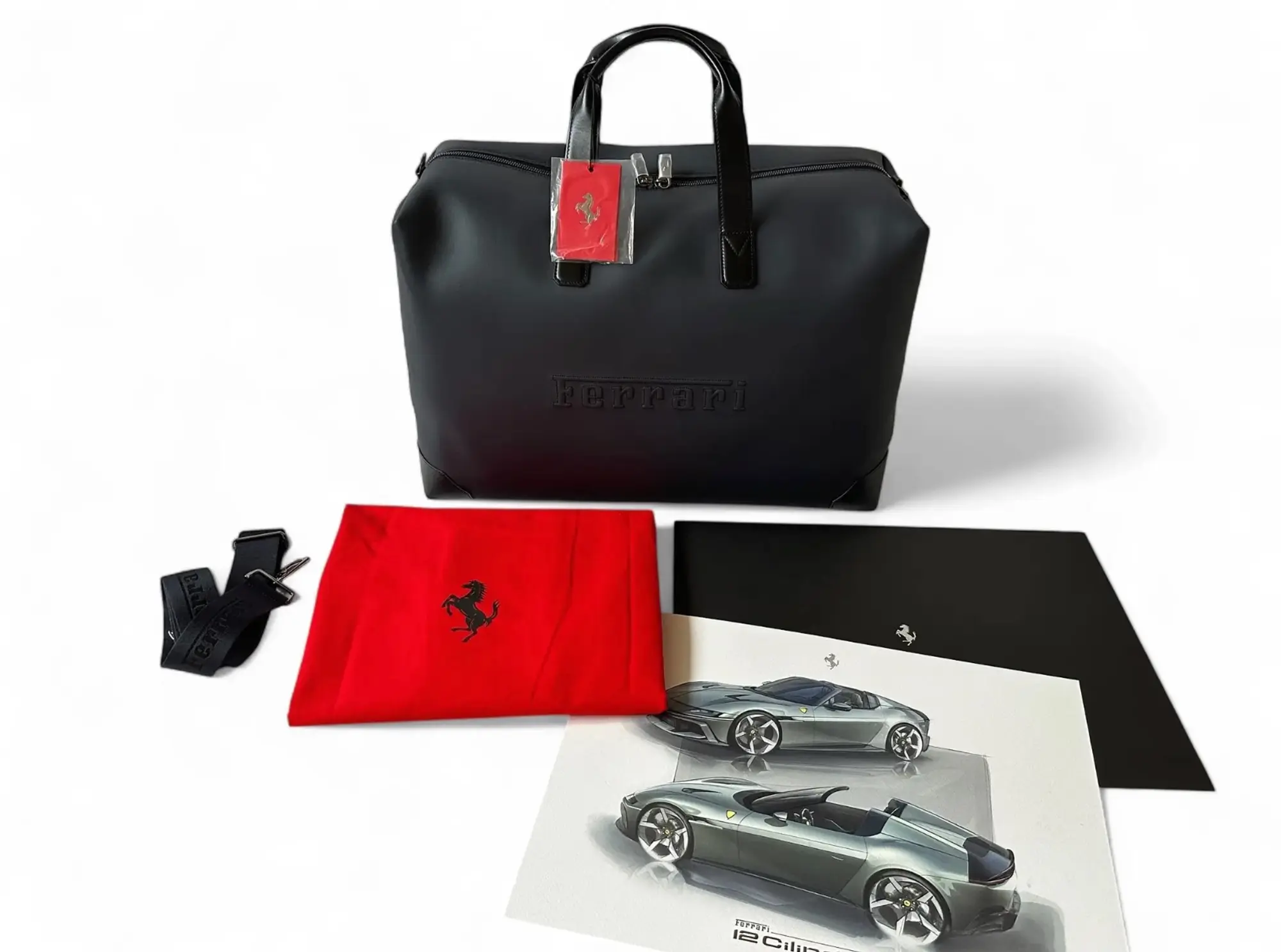 Ferrari ボストンバッグ 12チリンドリ Ferrari 12 Cilindri Leather Owners Edition Duffle Bag — Sold