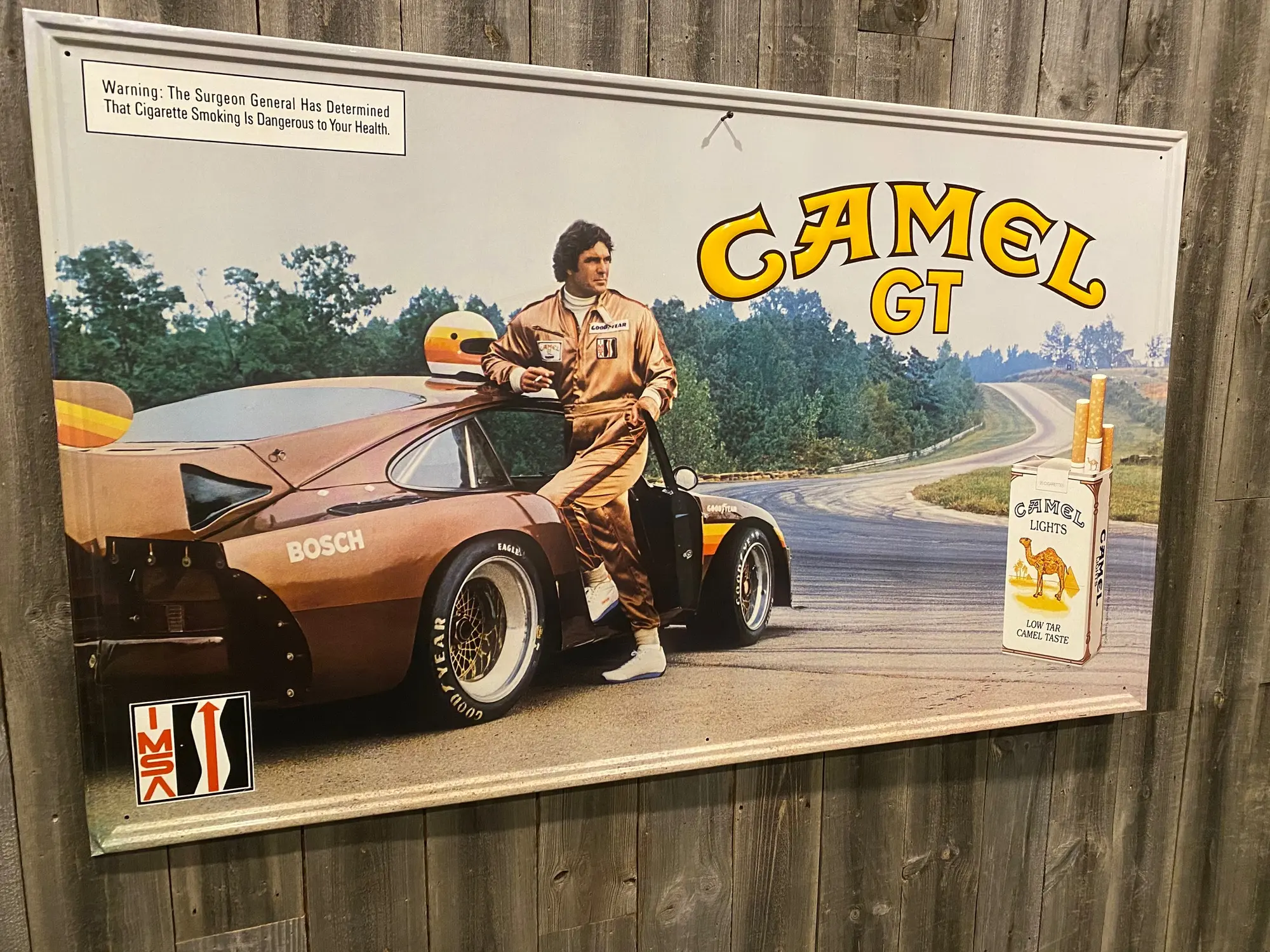 Rare IMSA Camel GT Porsche 935 Metal Sign (5' X 3') — Sold