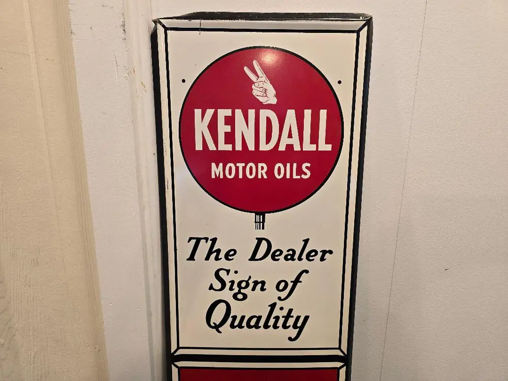 Original 1931 Kendall Embossed Sign — Sold | PCARMARKET