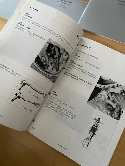 Complete Original Porsche 993 Carrera RS Owners Manual & Press