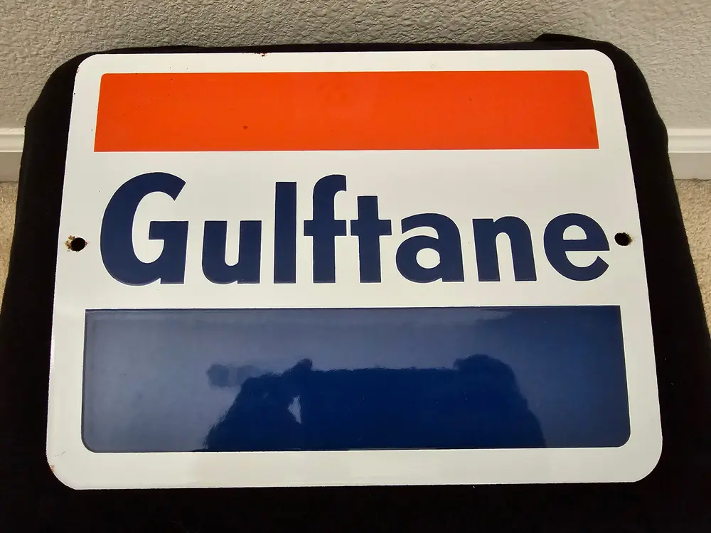 Gulf × KI'S CANDLE COLLECTION サイン Gulf Gas Station Sign Collection — Auction Ended | PCARMARKET