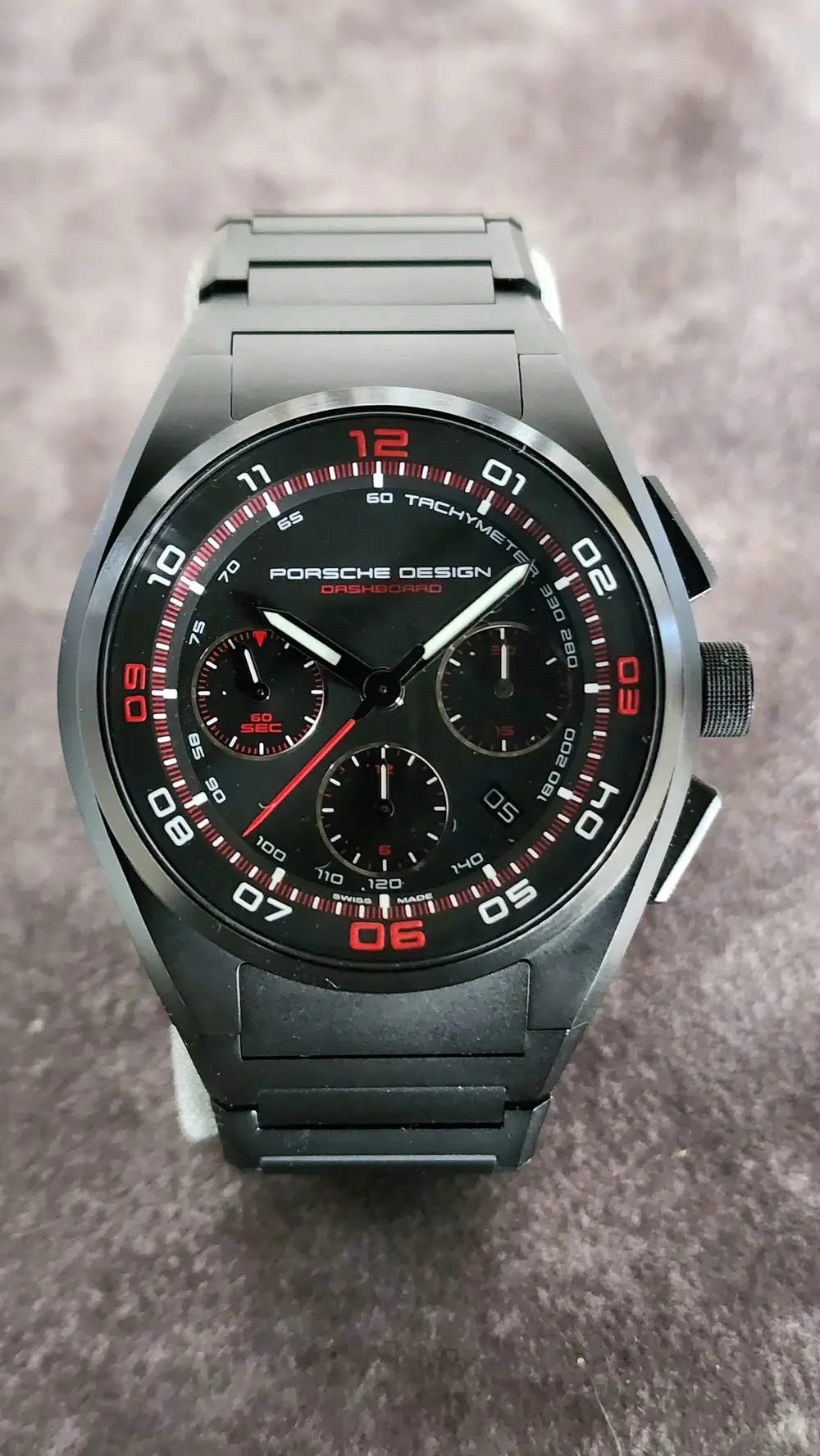 No Reserve Porsche Design P'6620 Dashboard Titanium Chronograph — Sold