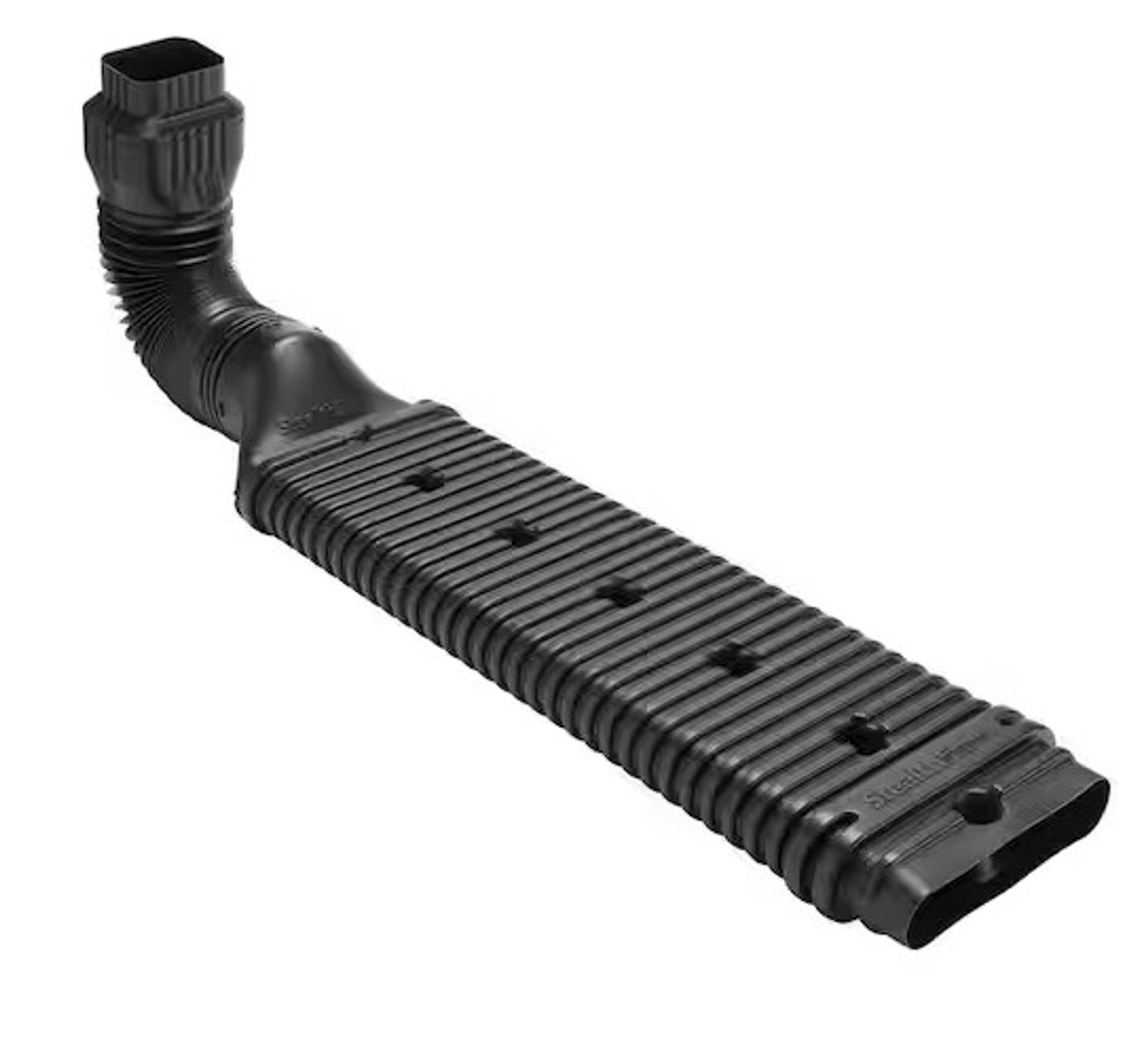 sale- (82) Stealth Flow 43 in. Black Vinyl Low Profile Downspout Extension Kit