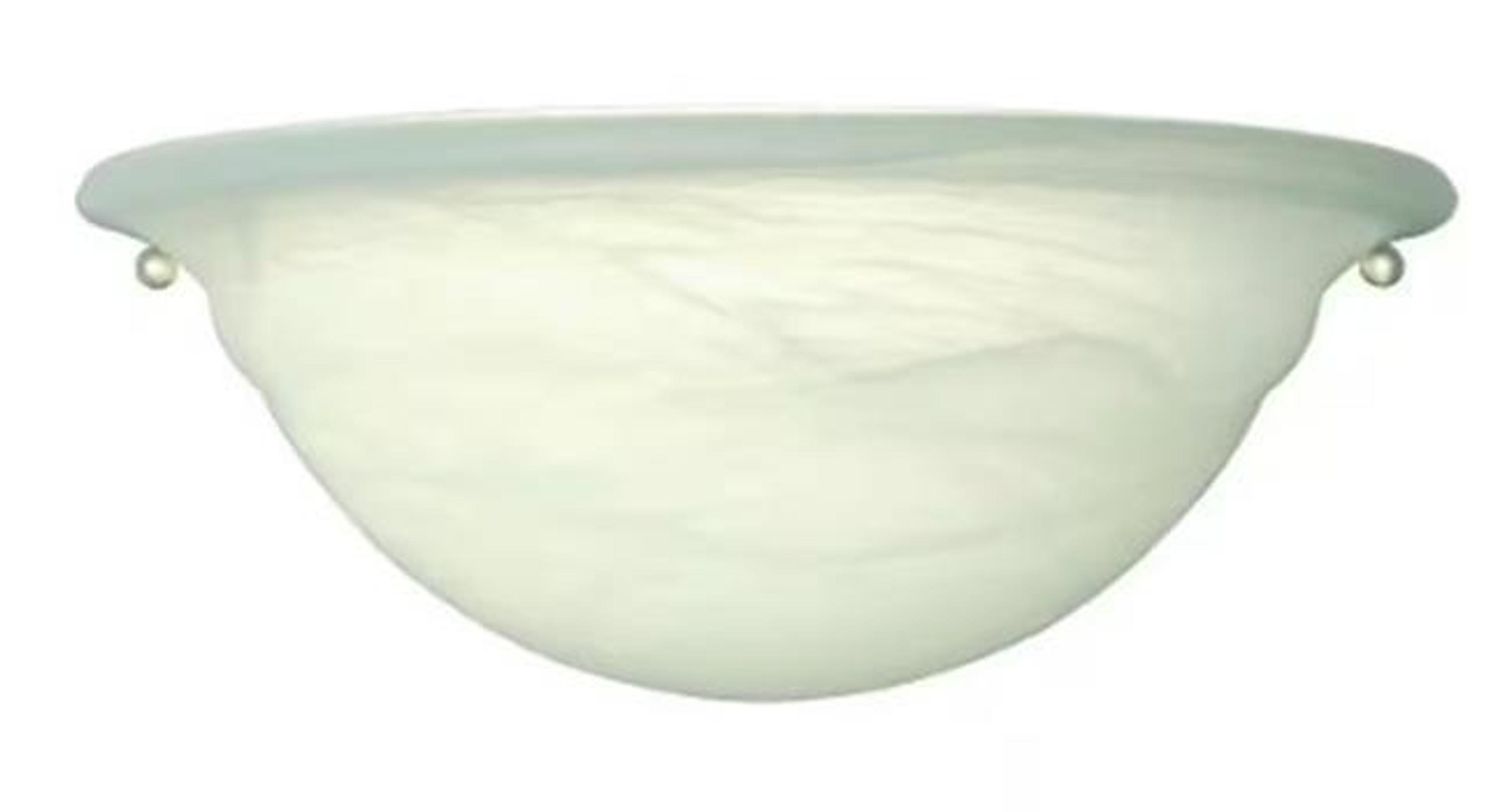 sale-(17) Hampton Bay 1-Light White Sconce with Alabaster Shade