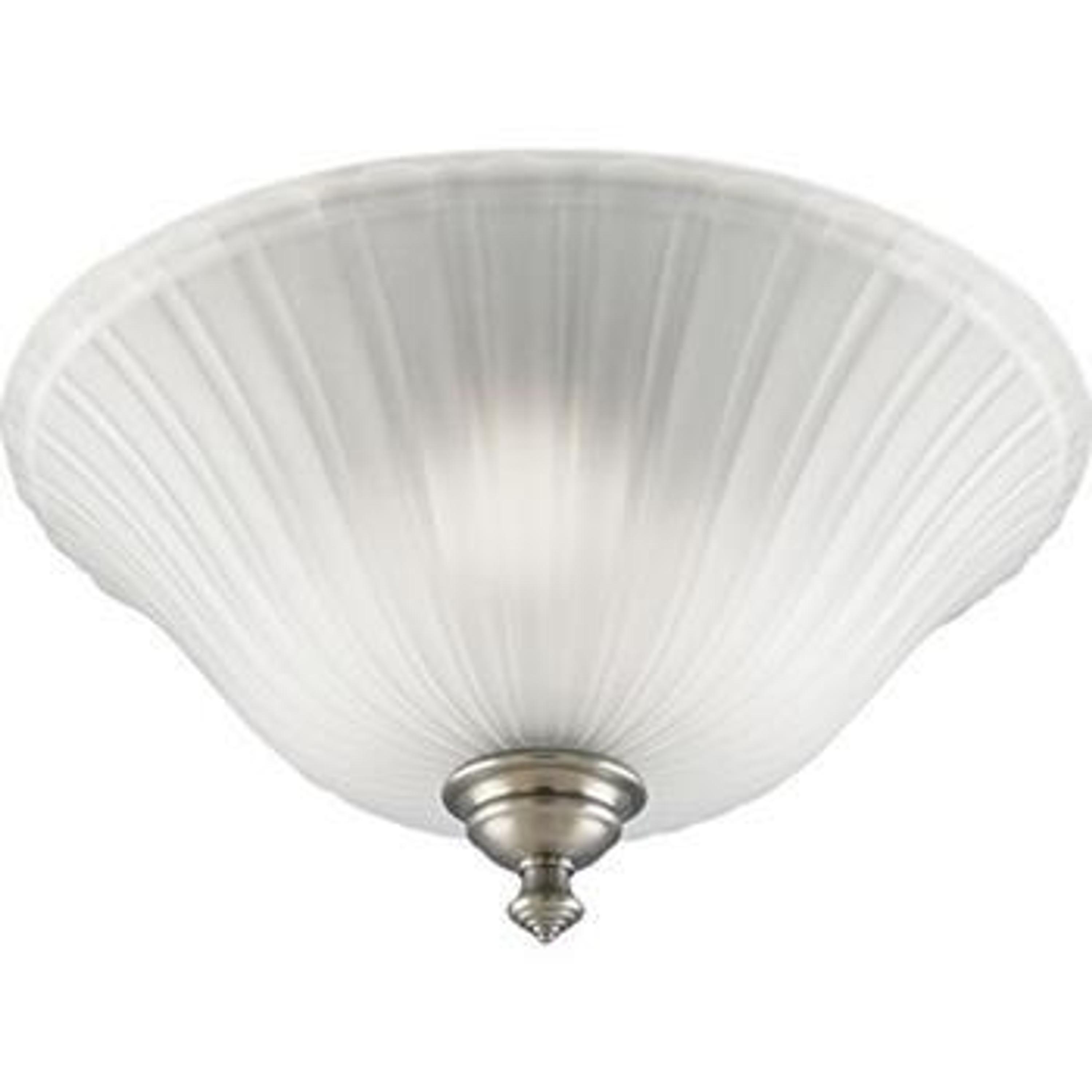 sale-(40) Progress Lighting Renovations 3-Light 15.625-in Antique Nickel Flush Mount Light