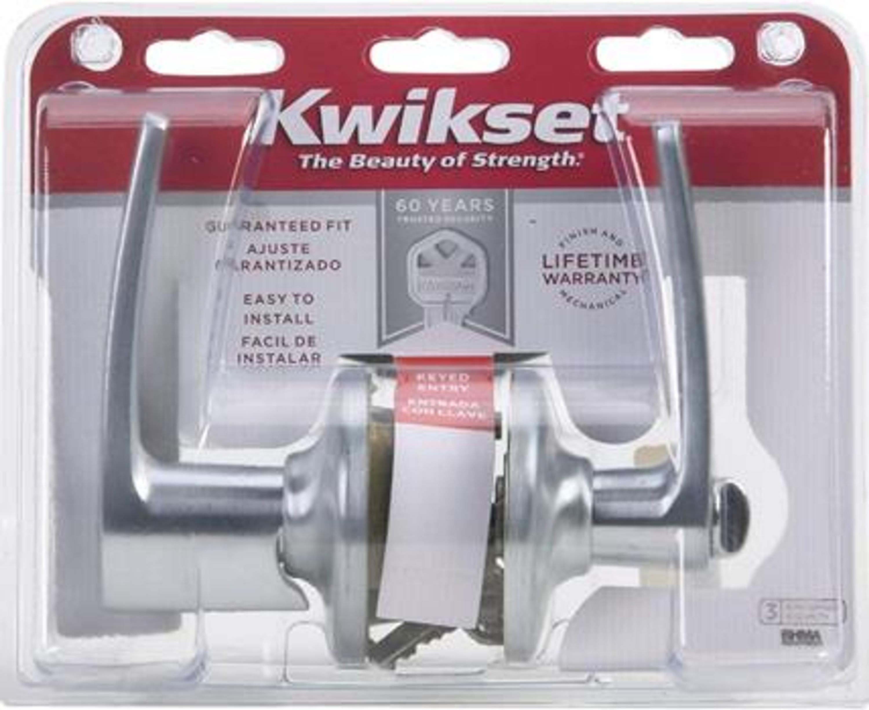 sale-(14) Kwikset Delta Entry Lever in Satin