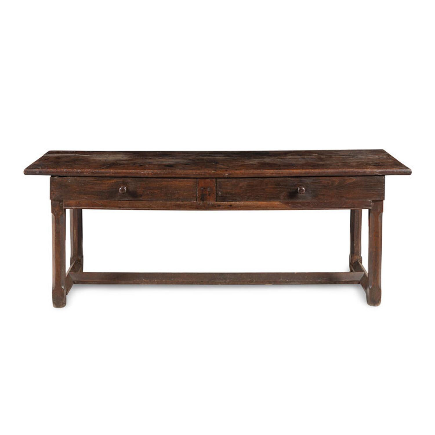 A Baroque Carved Oak Refectory Table