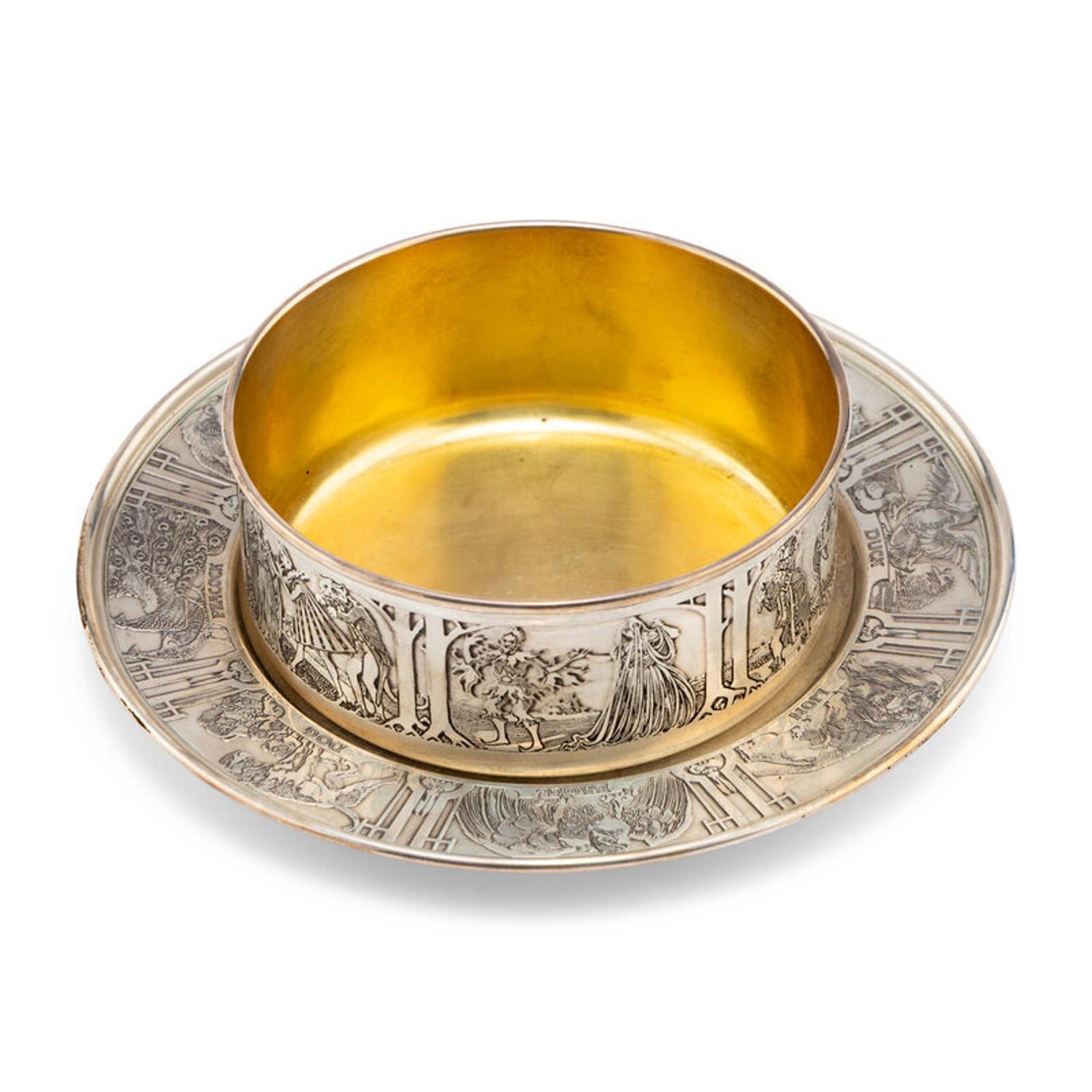 An American Silver Children's Bowl and Underplate