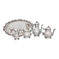 A Victorian Silver Four-Piece Tea and Coffee Service