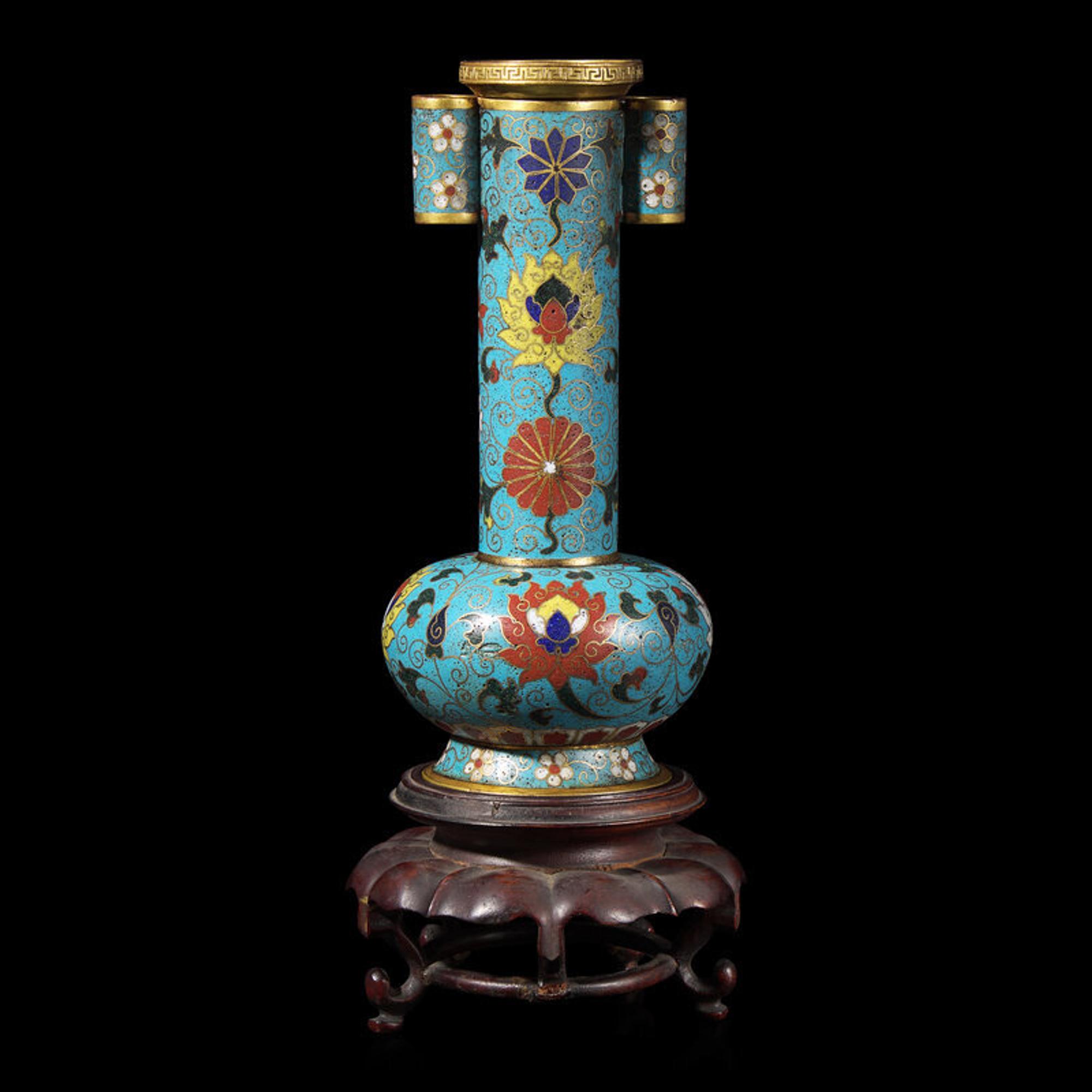 A Chinese Cloisonné Enamel Arrow Vase, Touhu 掐絲琺琅投壺