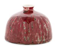 A Peachbloom Glazed Porcelain Waterpot, Taibaizun, 19th Century 清晚期 豇豆紅釉太白尊