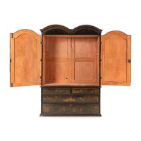A William and Mary Green-Japanned Clothes Press