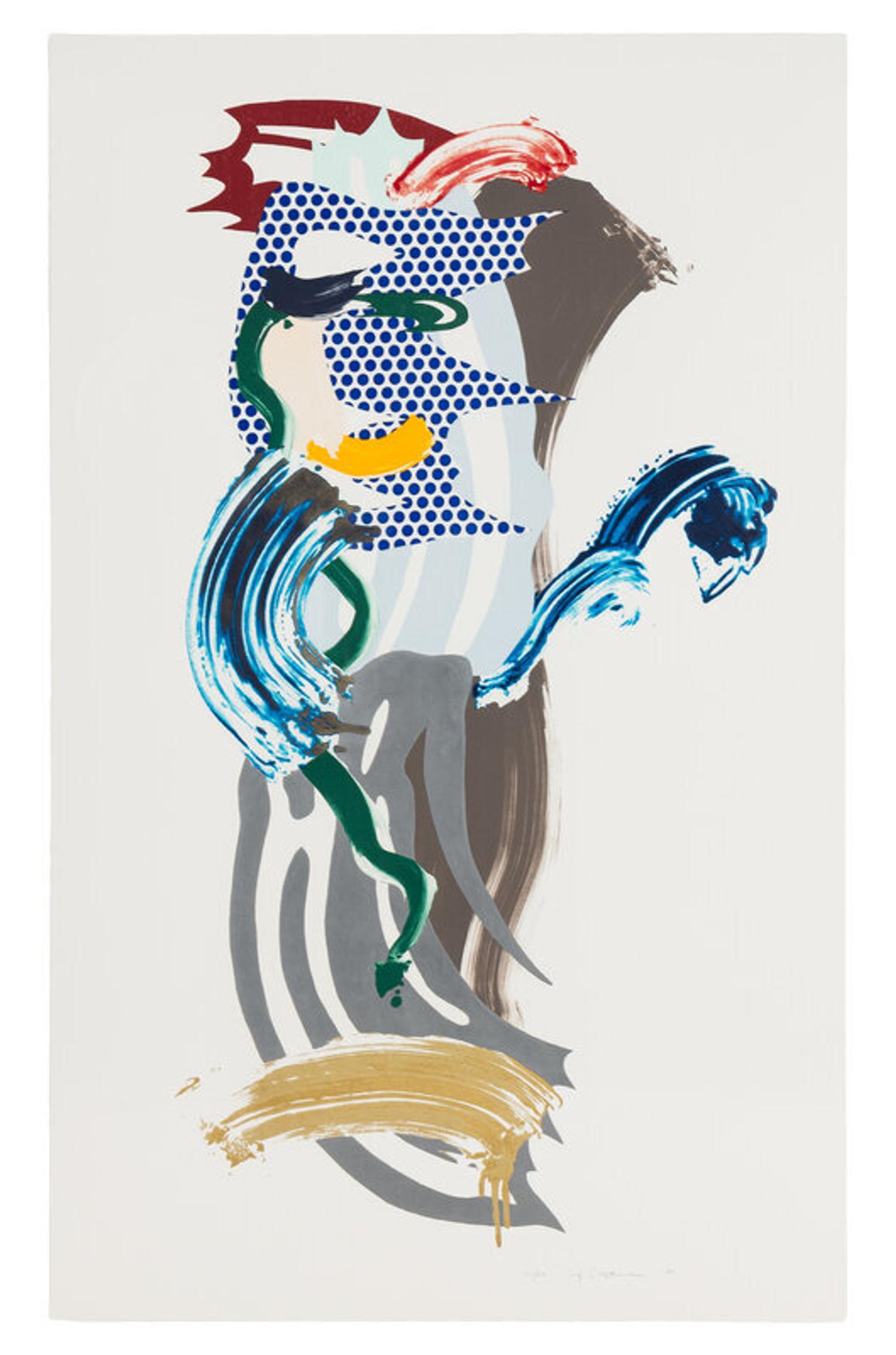 Roy Lichtenstein (American, 1923–1997) — Blue Face (from Brushstroke Figures ), 1989