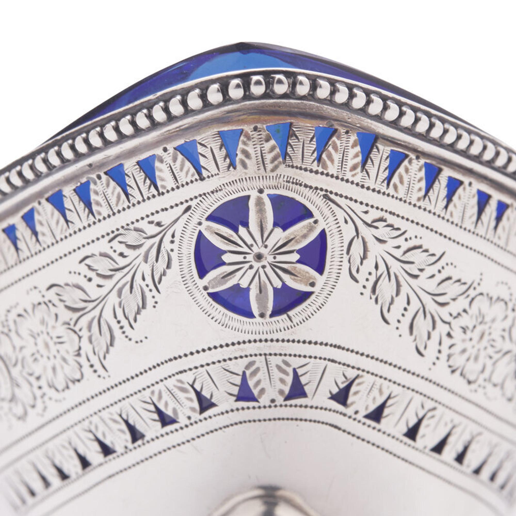 A Set of Four George III Pierced Silver Salt Cellars