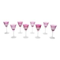 A Set of Eight Saint-Louis Cut-to-Clear Wine Glasses