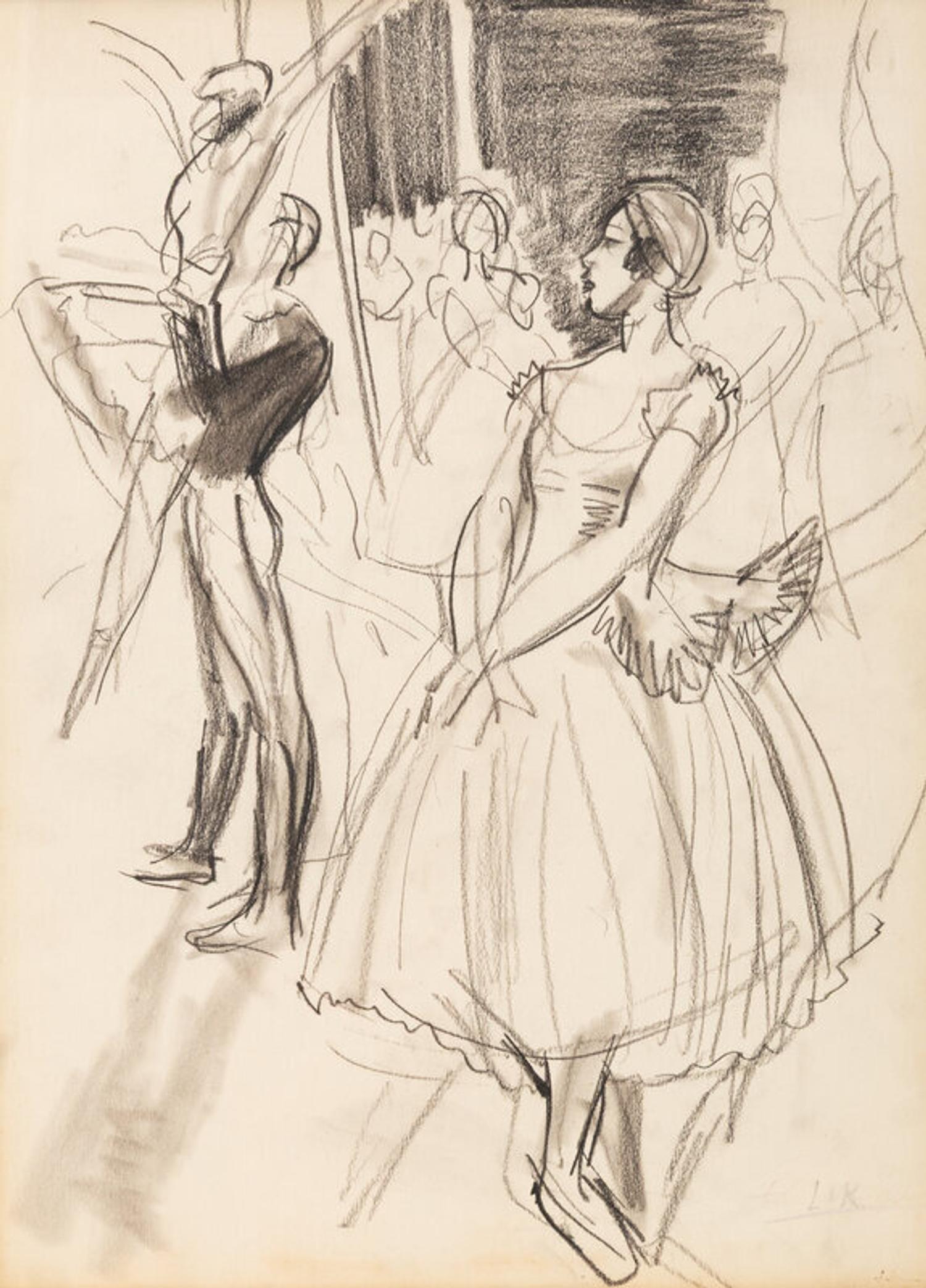 Dame Laura Knight (British, 1877-1970) — Back Stage, Ballet