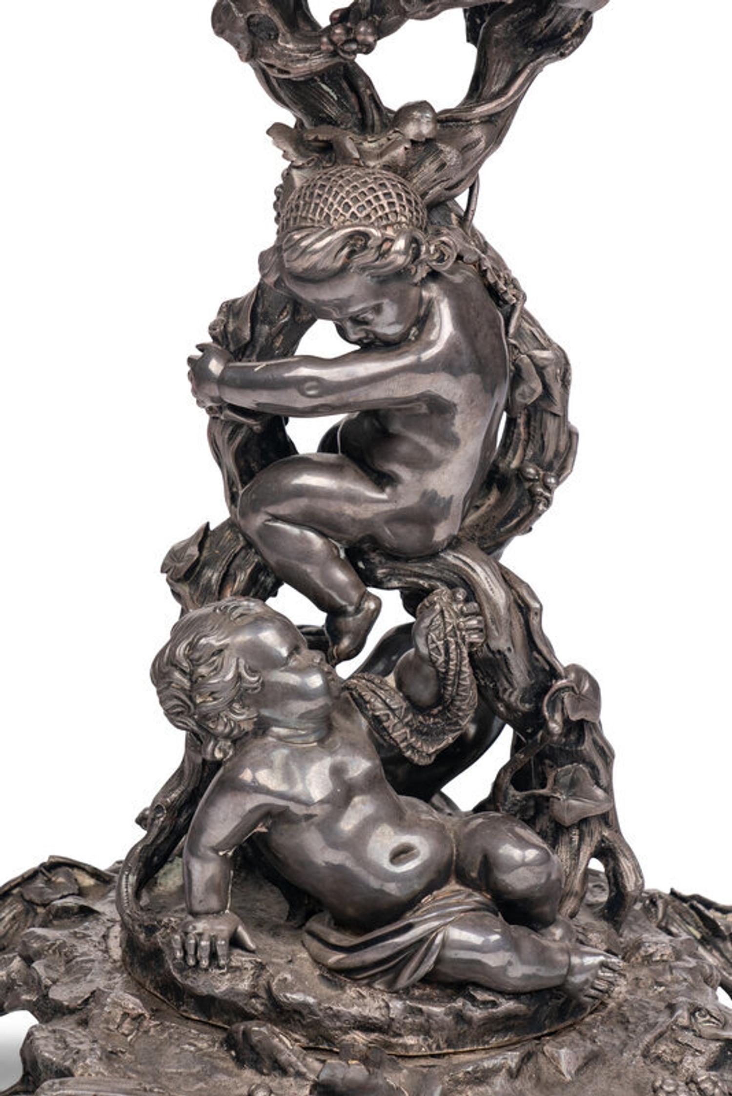 A Napoleon III Electroplated Bronze Centerpiece