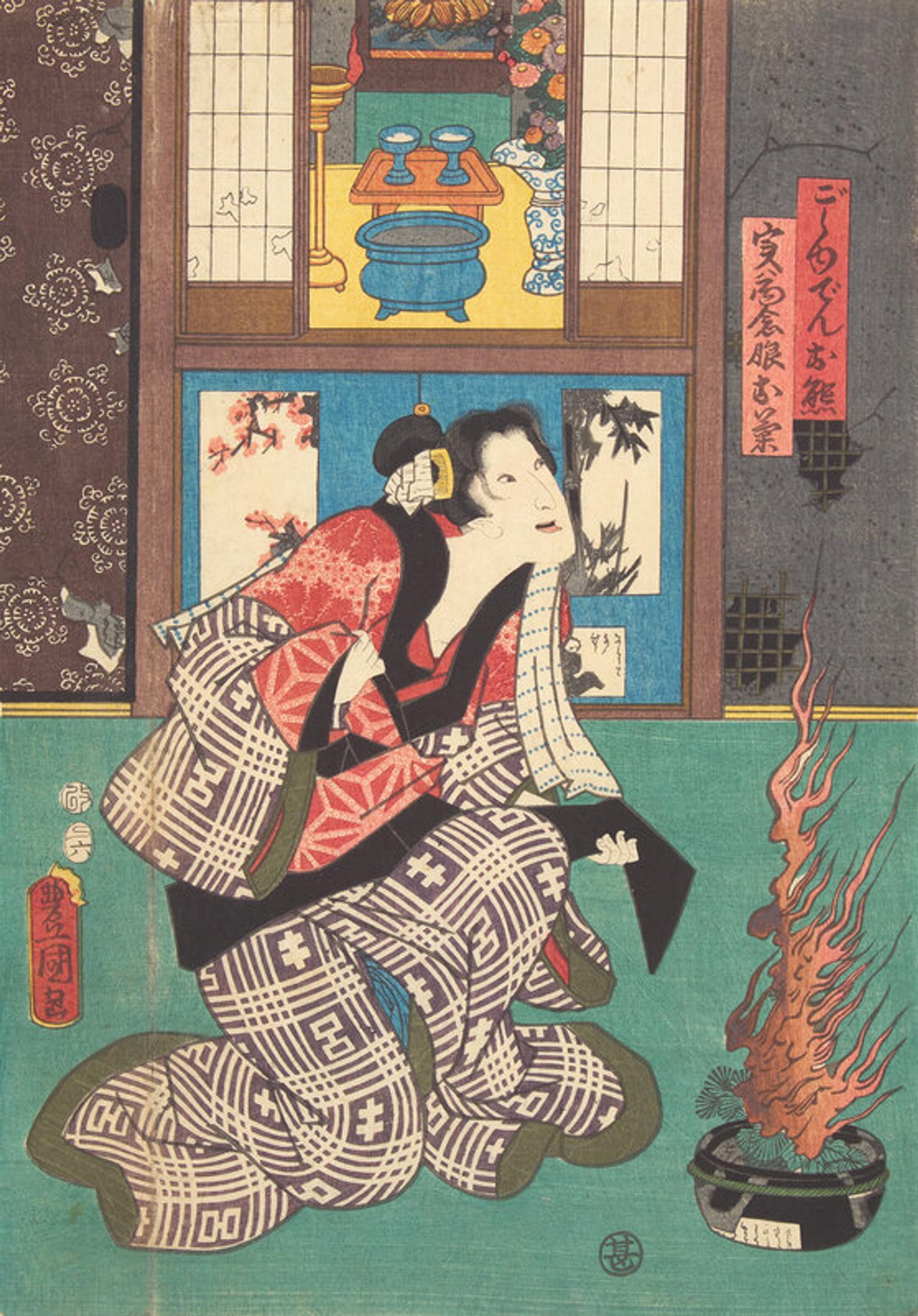 Kunisada (Toyokuni III, Japanese 1786-1864) Four Unframed Woodblock Triptychs