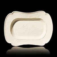 A Chinese Ding Type White Glazed Quatrefoil Dish, Five Dynasties 五代 定窯模印海棠式盤