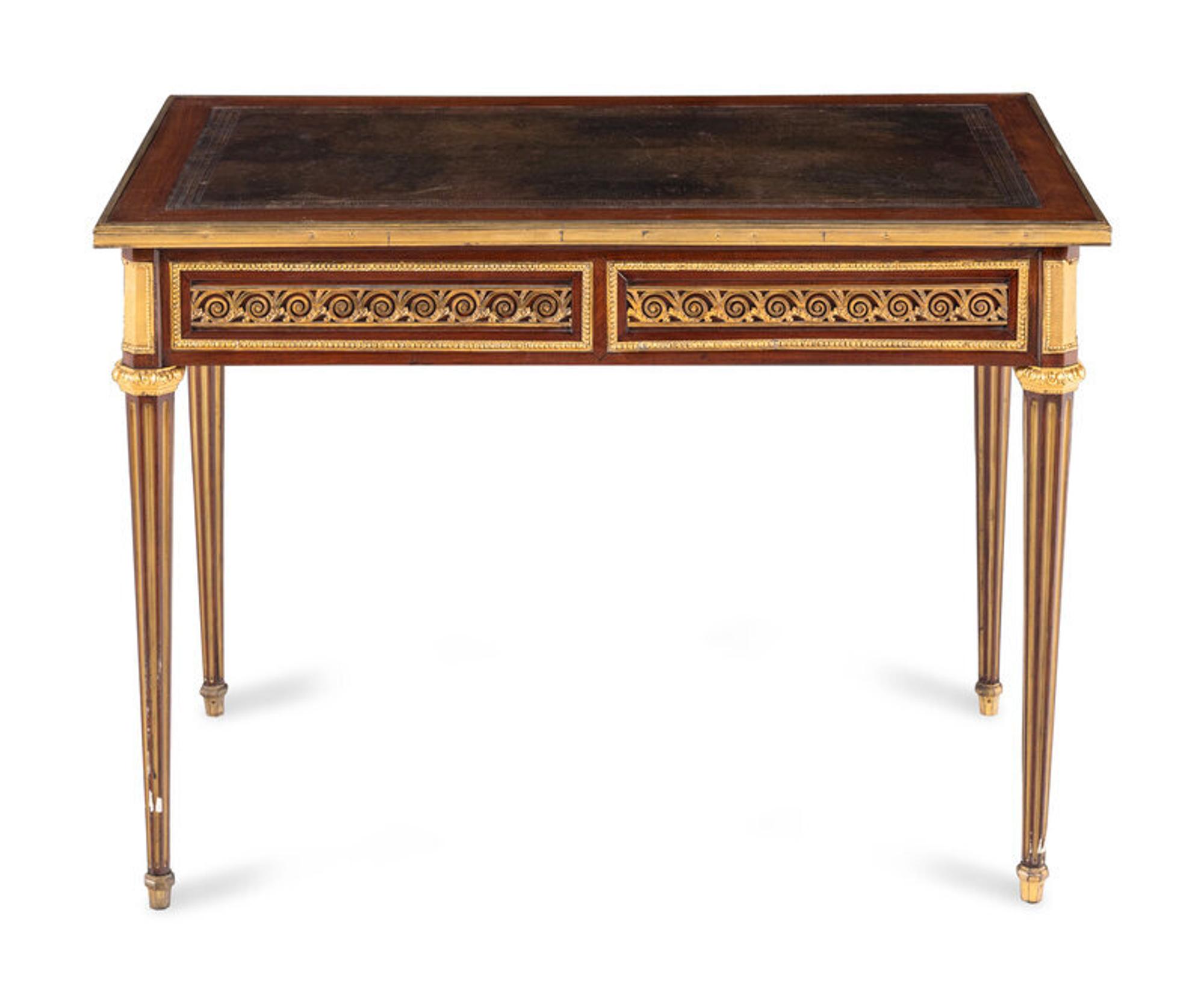 An Empire Gilt Metal Mounted Mahogany Lady's Writing Desk