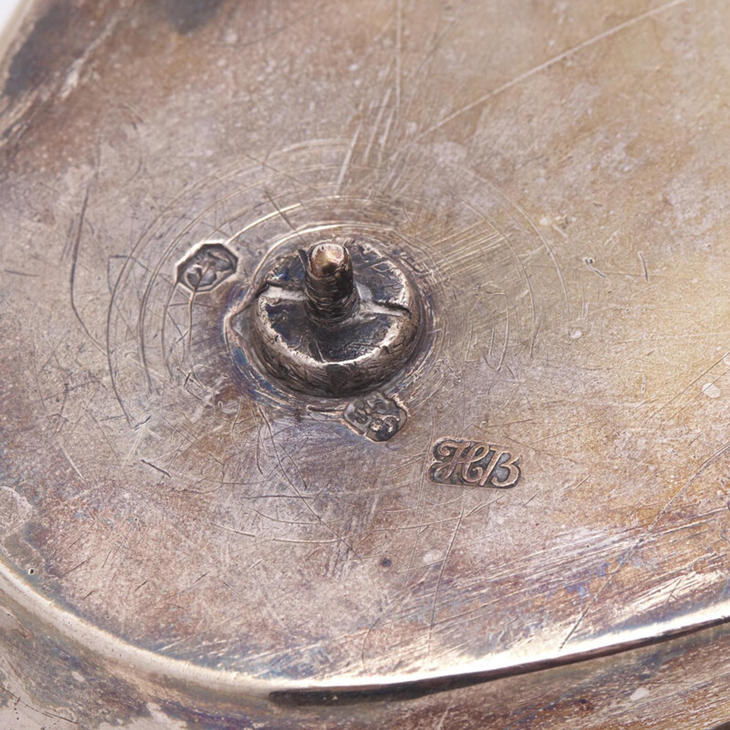 A George III Silver and Cut Glass Cruet Set