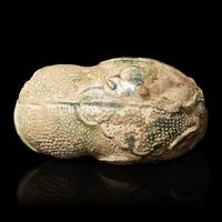 A Chinese Green Glazed Pottery 'Parrot' Rhyton Cup, Tang Dynasty 唐 綠釉鸚鵡杯