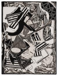 Frank Stella (American, 1936–2024) — La penna di hu (black and white) , 1988