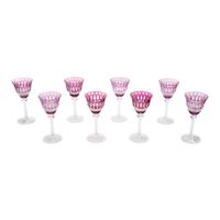 A Set of Eight Saint-Louis Cut-to-Clear Wine Glasses