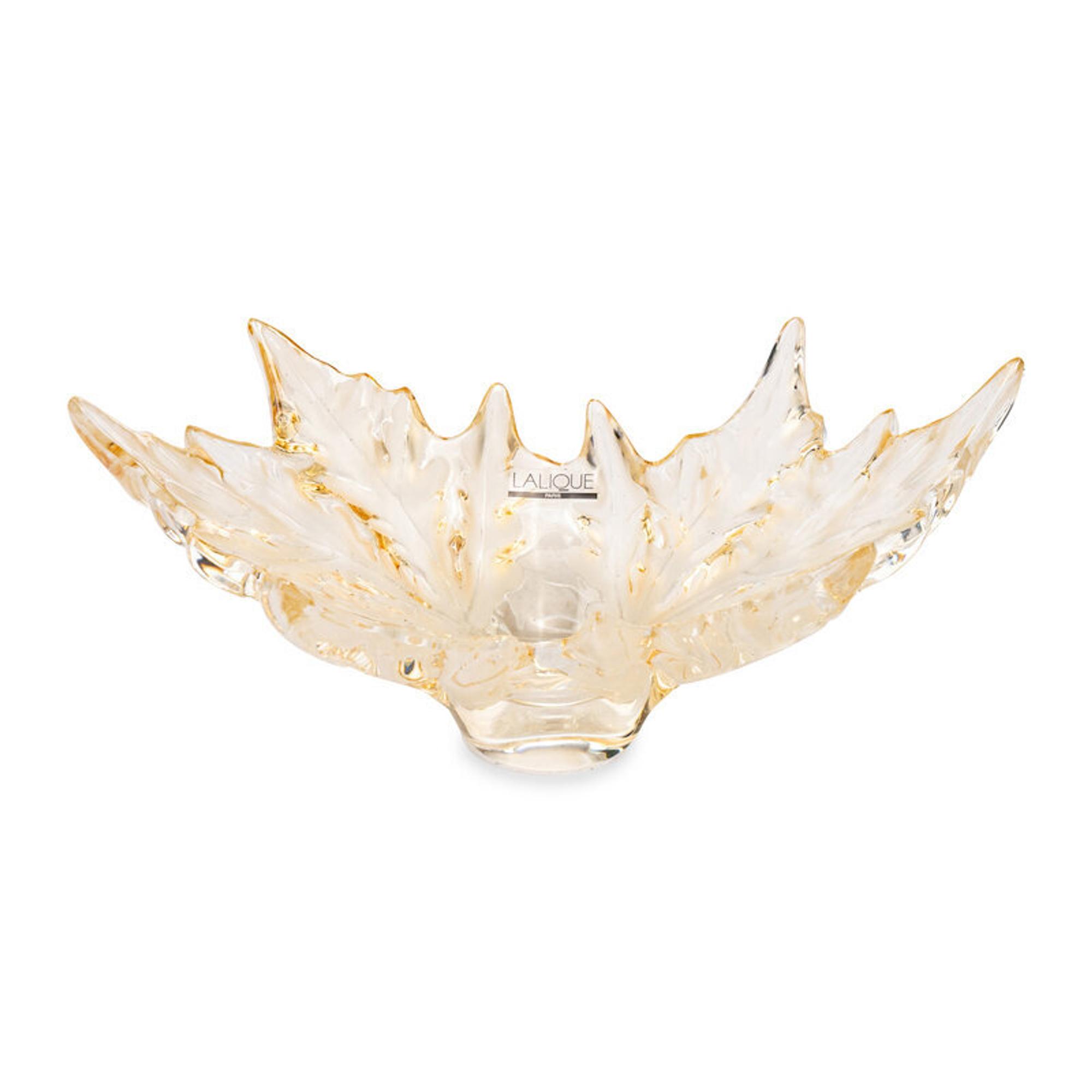 A Lalique Champs Elyseés Amber Bowl