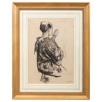 Dame Laura Knight (British, 1877-1970) — Woman in Kimono; Together with a Companion (Two Works)