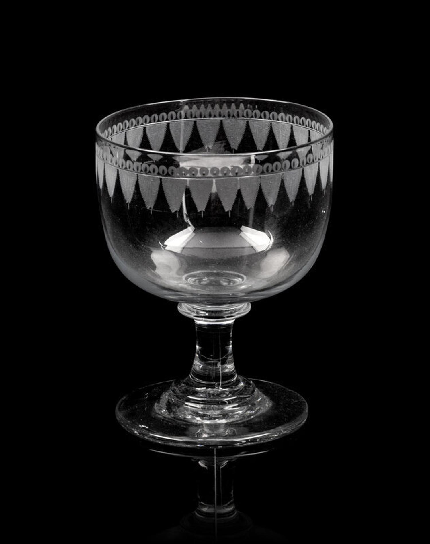 An English Cut Glass Stemware Service