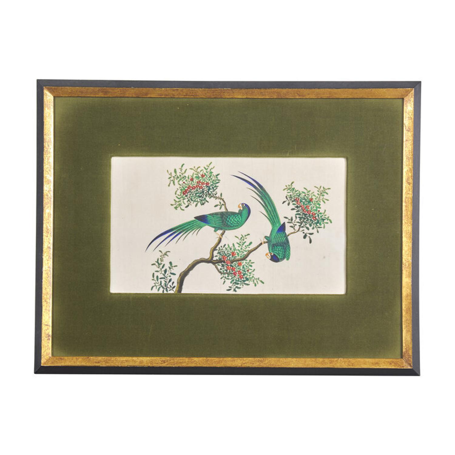 Four Chinese Pith Paintings, Late 19th-Early 20th Century 清晚期 通草畫四幅
