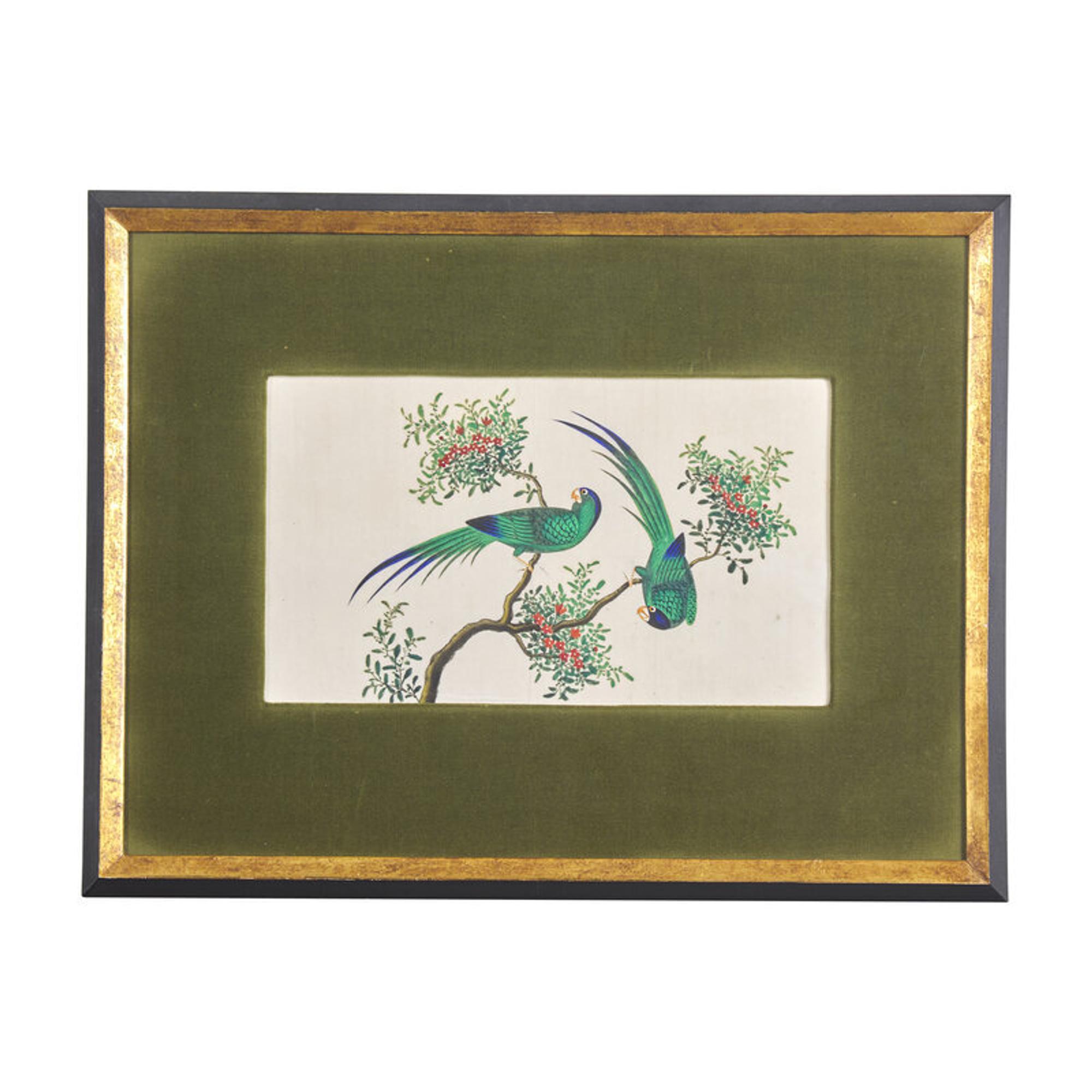 Four Chinese Pith Paintings, Late 19th-Early 20th Century 清晚期 通草畫四幅