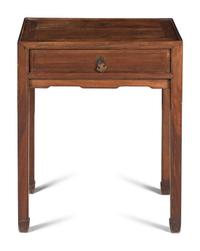 A Chinese Huanghuali and Mixed Hardwood Side Table, Early-Mid 20th Century 近代 黃花梨及硬木邊桌
