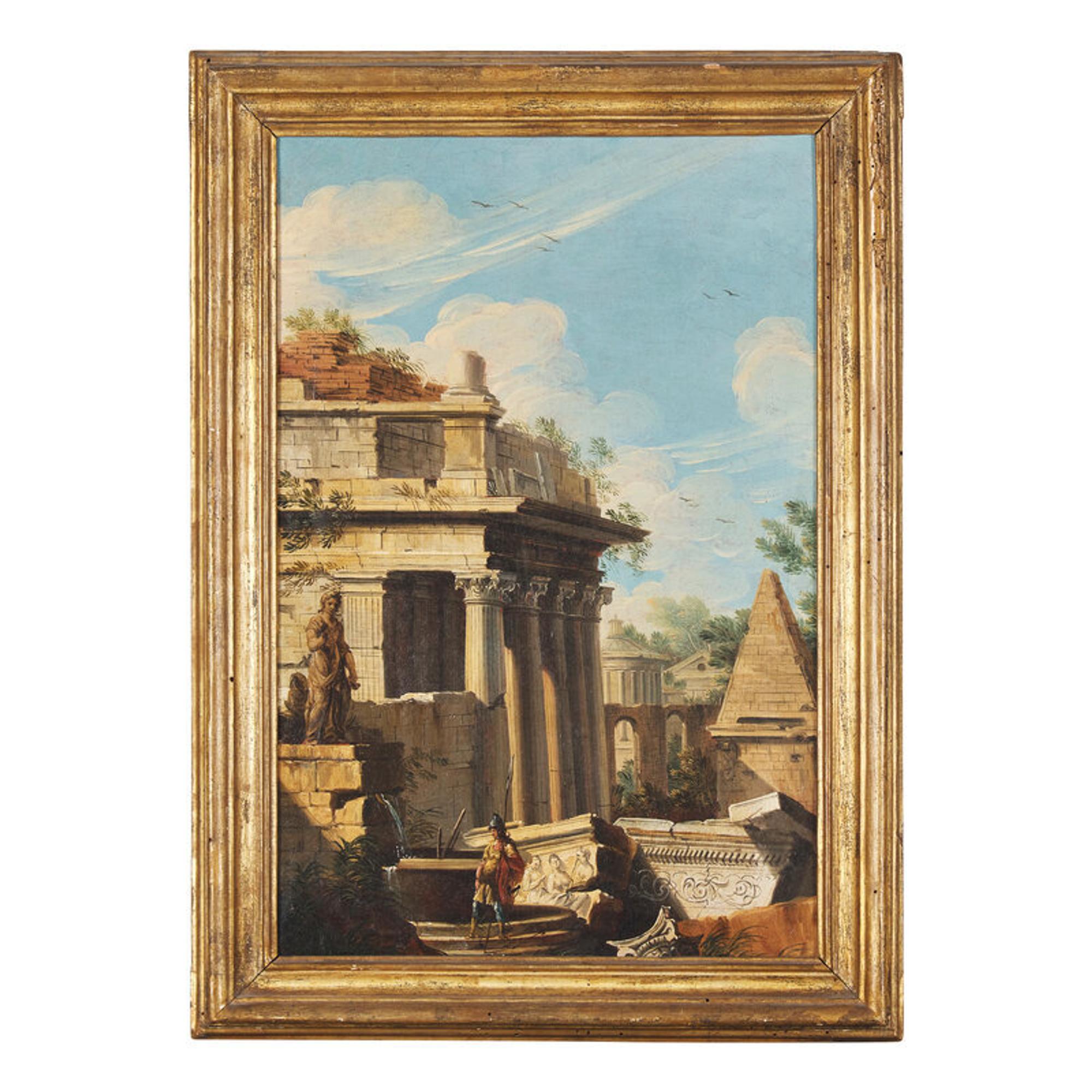 Manner of Viviano Codazzi (Italian, c. 1604-1670) 18th Century — Capricci with Figures