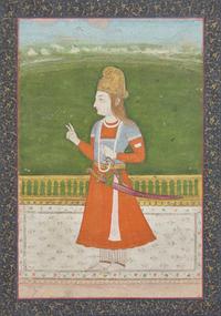 A Portrait of Prince Sayyid Aurangzeb, 18th/19th Century 十八/十九世紀 印度細密畫奧朗則布肖像