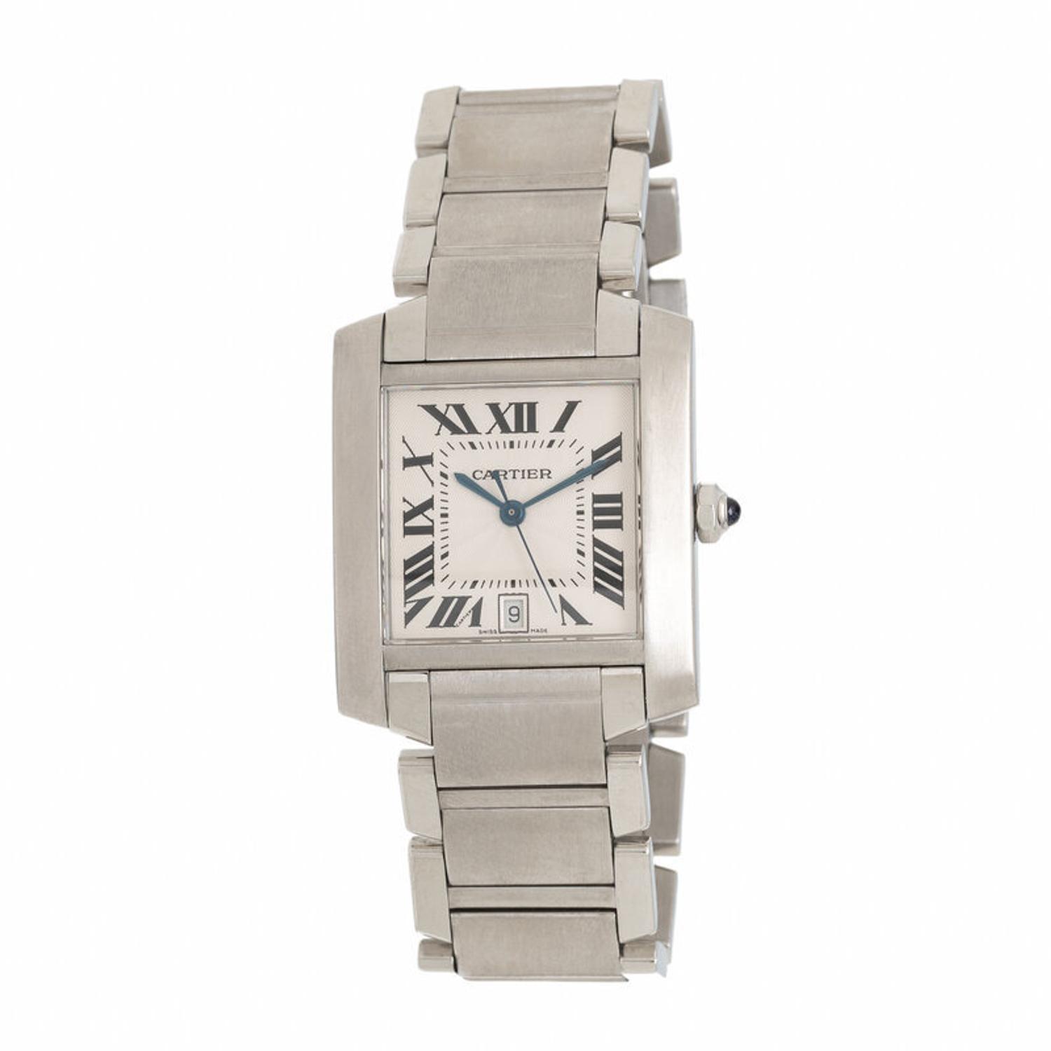 Cartier, Ref. 2302, Stainless Steel 'Tank Française' Date Watch