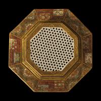 A Japanese Satsuma Reticulated Koro and Cover, Okamoto Ryozan for the Yasuda Company, Meiji Period 日本明治時期 薩摩燒八方香爐