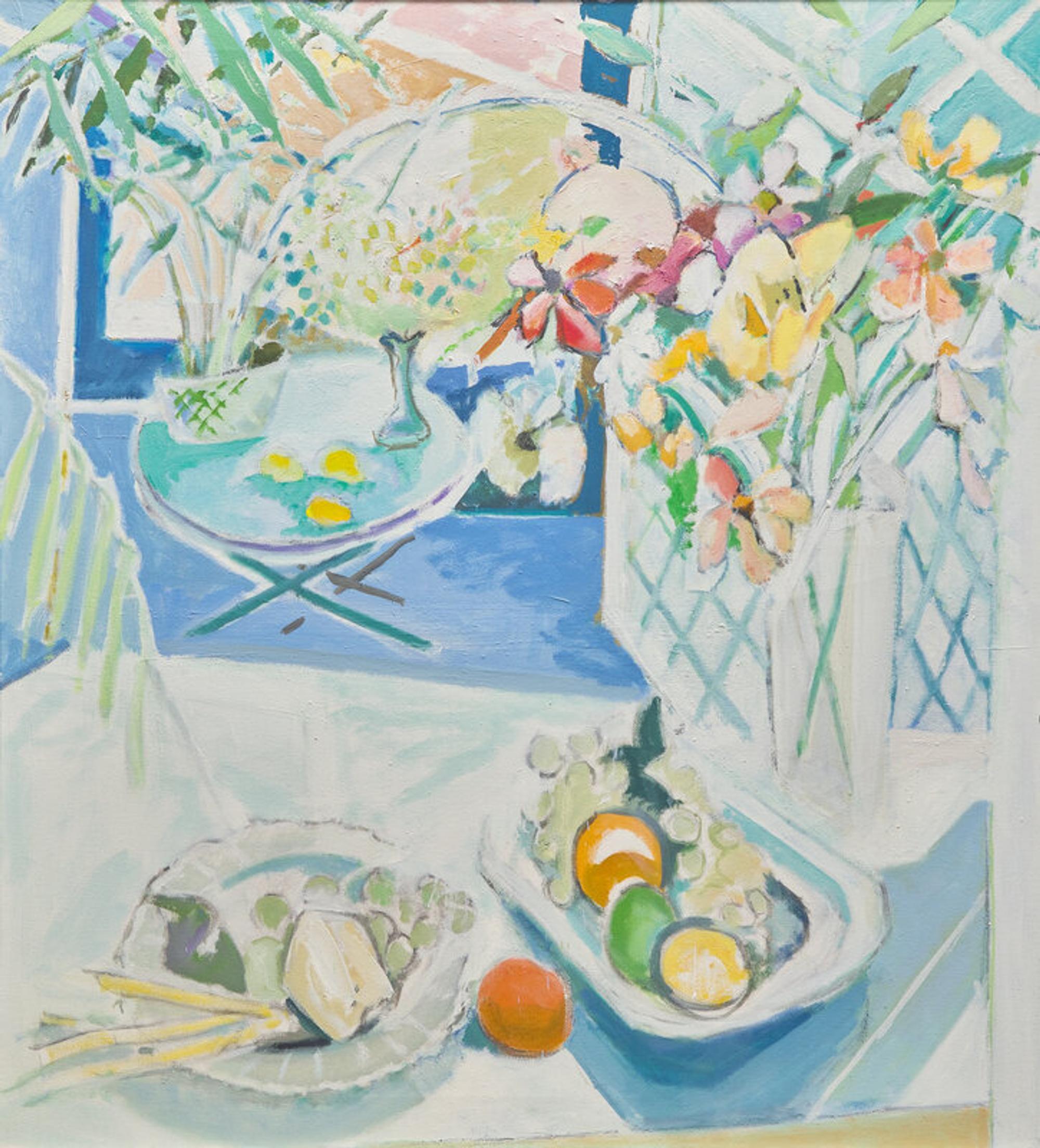 Jane Piper (American, 1916-1991) — Still Life with Fruit and Flowers, 1989-91